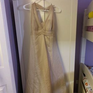 David’s bridal floor length halter gown